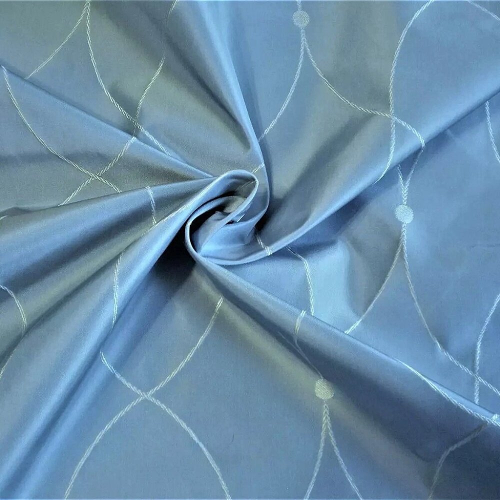 NEW CLARENCE HOUSE BLUE SILK DRAPERY FURNITURE UPHOLSTERY FABRIC 30" L 55" W